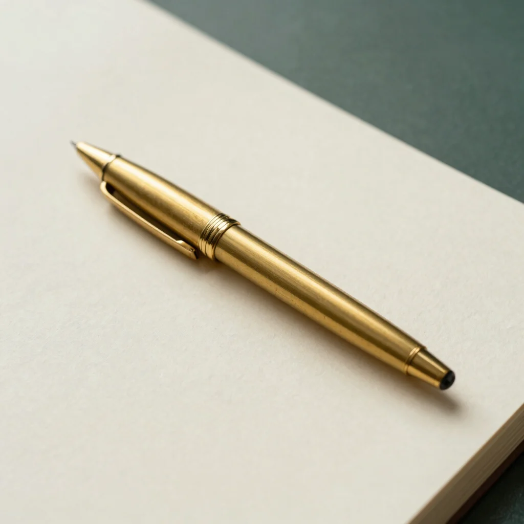 Solid Brass Rollerball Pen